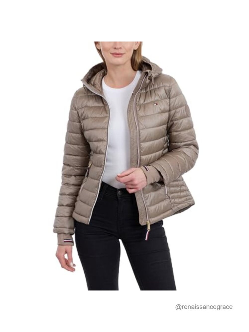 Lightweight Packable Puffer Jacket Water Resistant Hooded Zip